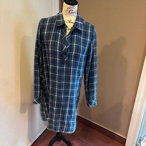 Anthropologie Cloth & Stone plaid flannel shirt dress